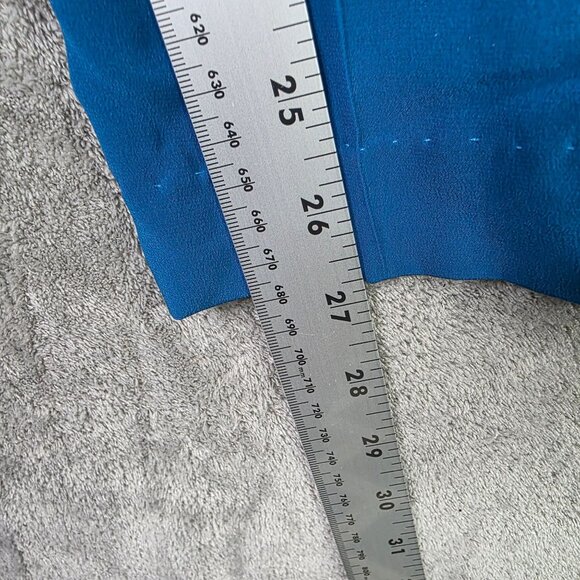 Womens 2 Piece C.W. Blue 100% Silk Button Up Shirt & Elastic Waist Pants Set M - Picture 12 of 14